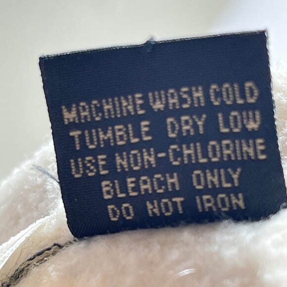 The Briar patch Country Apparel large Cream Fleece Zip Up Embroidery Moose Tree - Picture 8 of 11